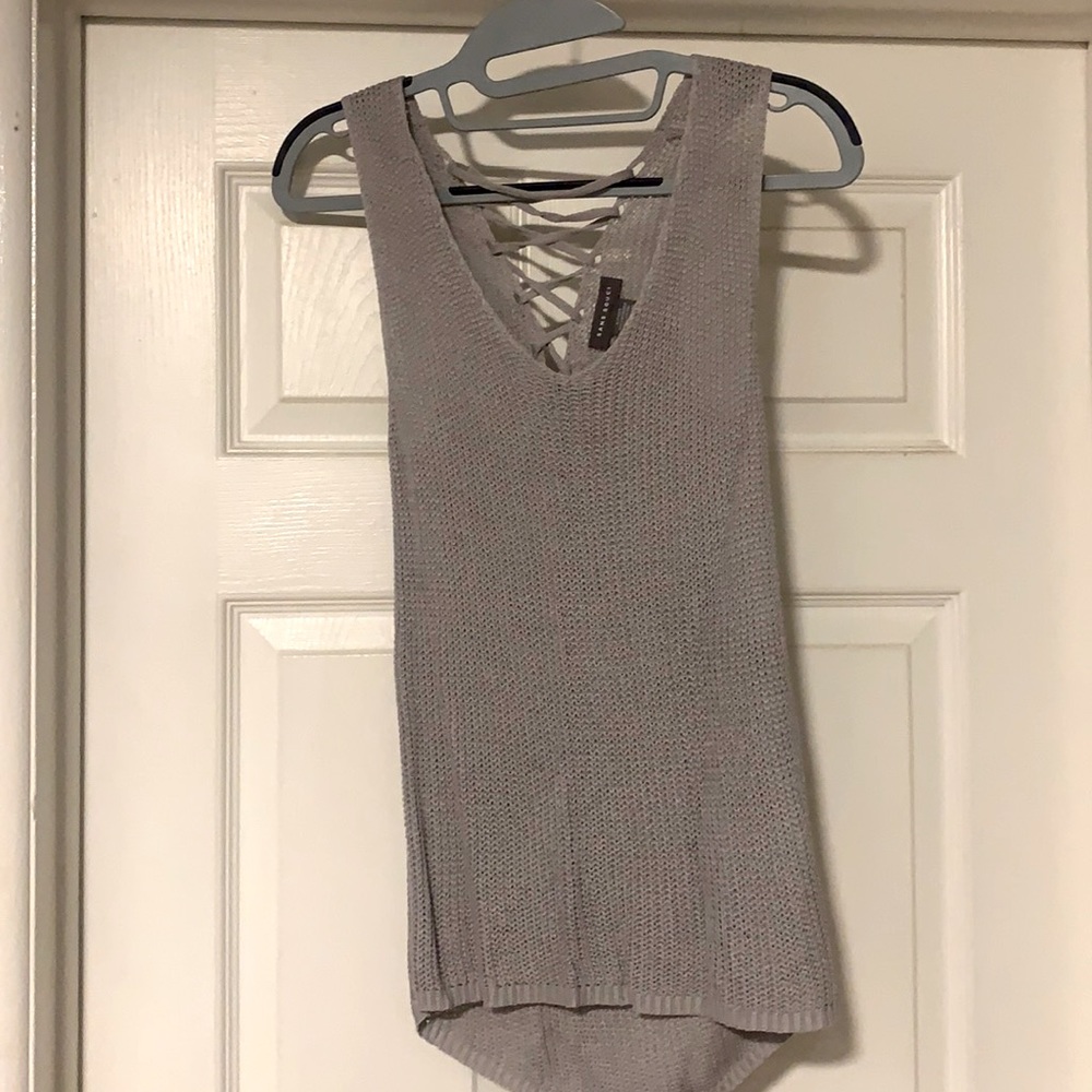 Gray sweater tank